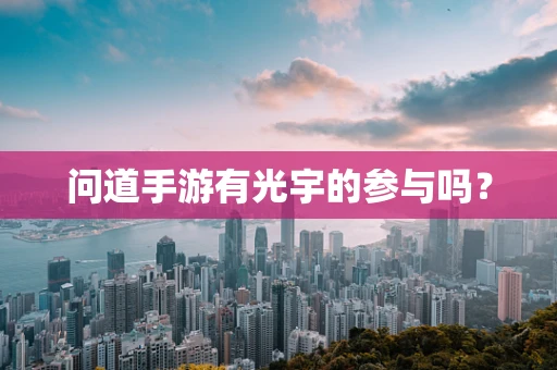 问道手游有光宇的参与吗？