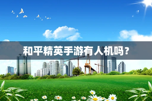 和平精英手游有人机吗？