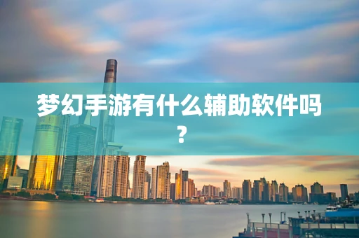 梦幻手游有什么辅助软件吗？
