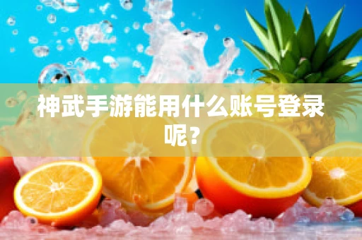 神武手游能用什么账号登录呢？
