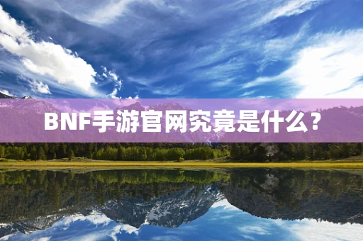 BNF手游官网究竟是什么？