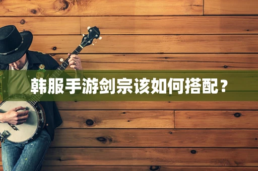 韩服手游剑宗该如何搭配？