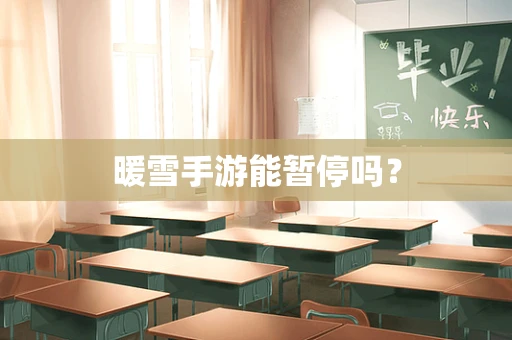 暖雪手游能暂停吗？