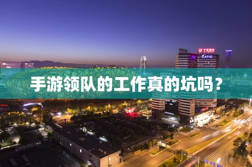 手游领队的工作真的坑吗？