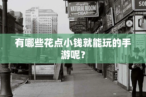 有哪些花点小钱就能玩的手游呢？