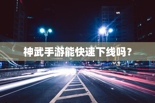 神武手游能快速下线吗？