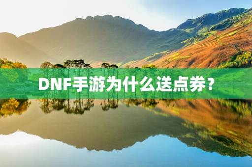 DNF手游为什么送点券？