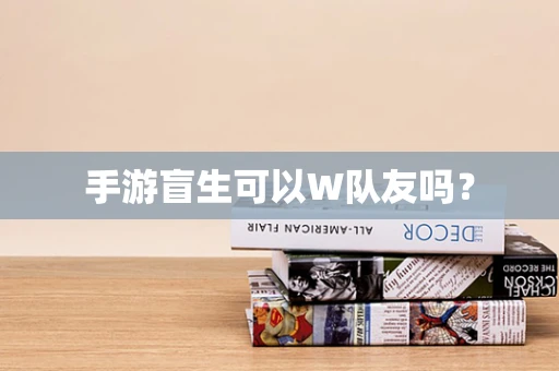 手游盲生可以W队友吗？